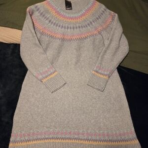 Torrid Gray Sweater Dress with Colorful Accents